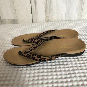 Vionic Orthaheel Women's Selena Leopard Print Thong Sandals